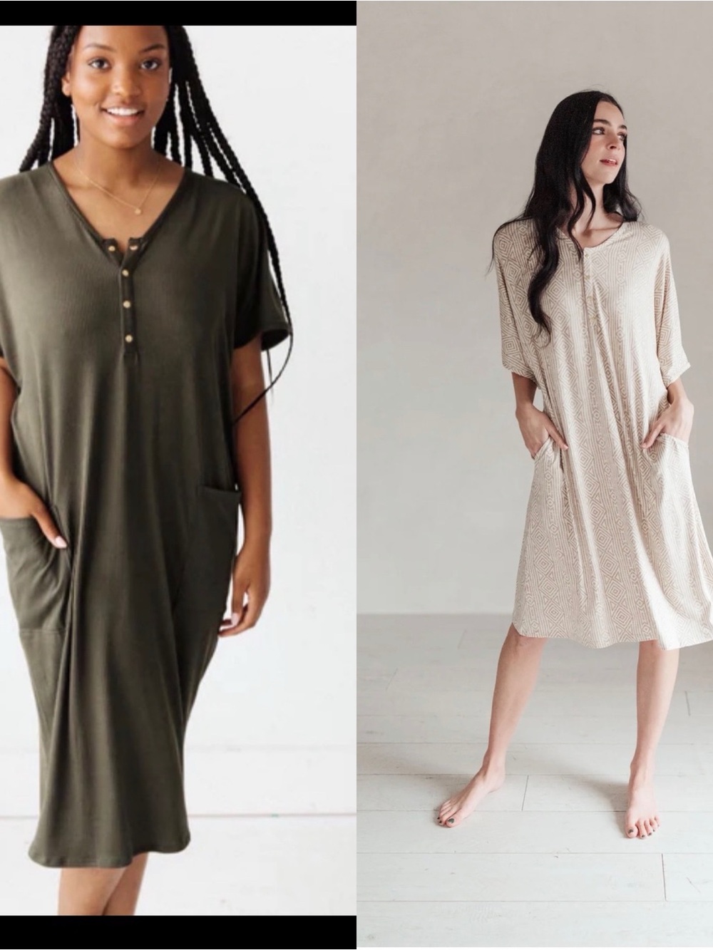 Dwell & Slumber Cocoon & Caftan PJ Sleep Shirt Women’s size Medium / Large 2pc